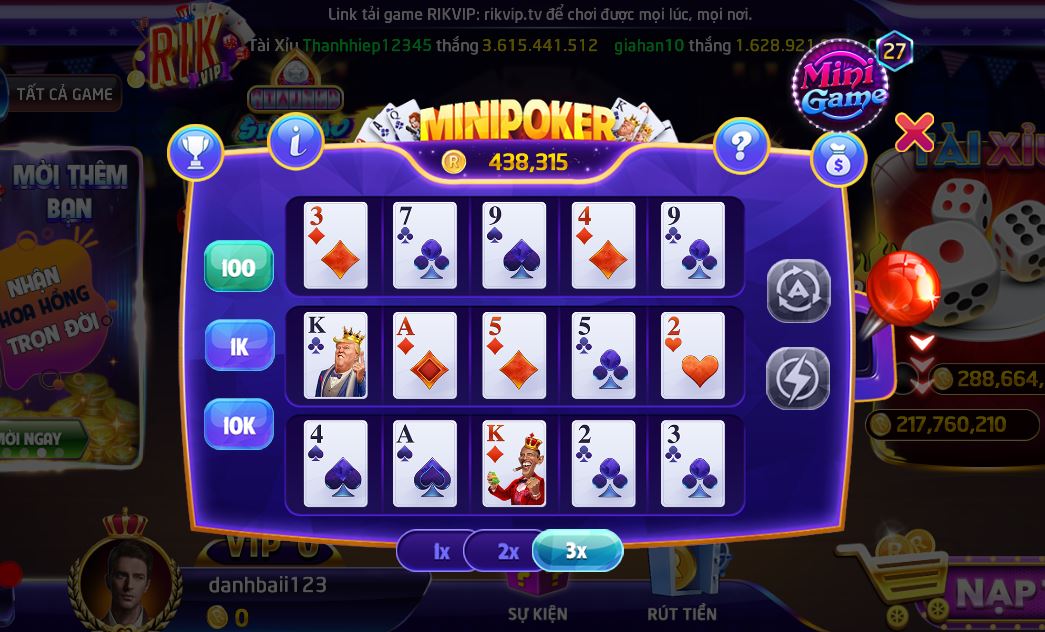 Danh bai doi thuong mini poker uy tín
