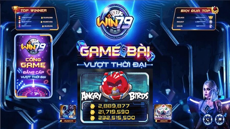 Angry birds tại cổng game danh bai doi thuong Win79
