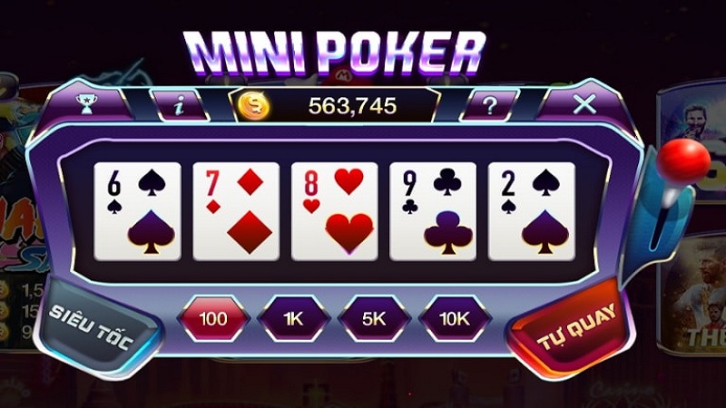 Luật chơi mini poker tại cổng game danh bai doi thuong 789club
