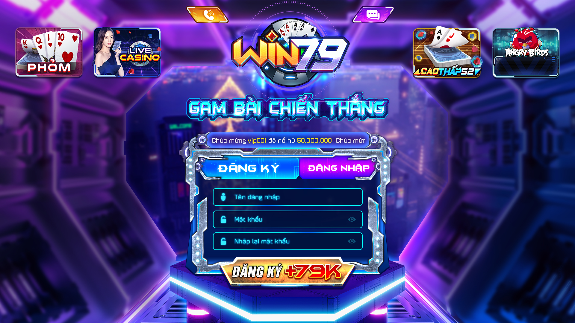 Đăng ký Win79 trải nghiệm game danh bai doi thuong