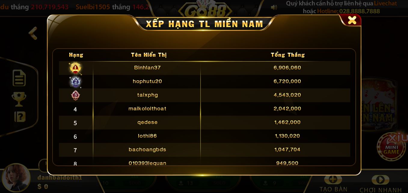 Bí kíp giúp anh em thắng lớn với game bai doi thuong Go88