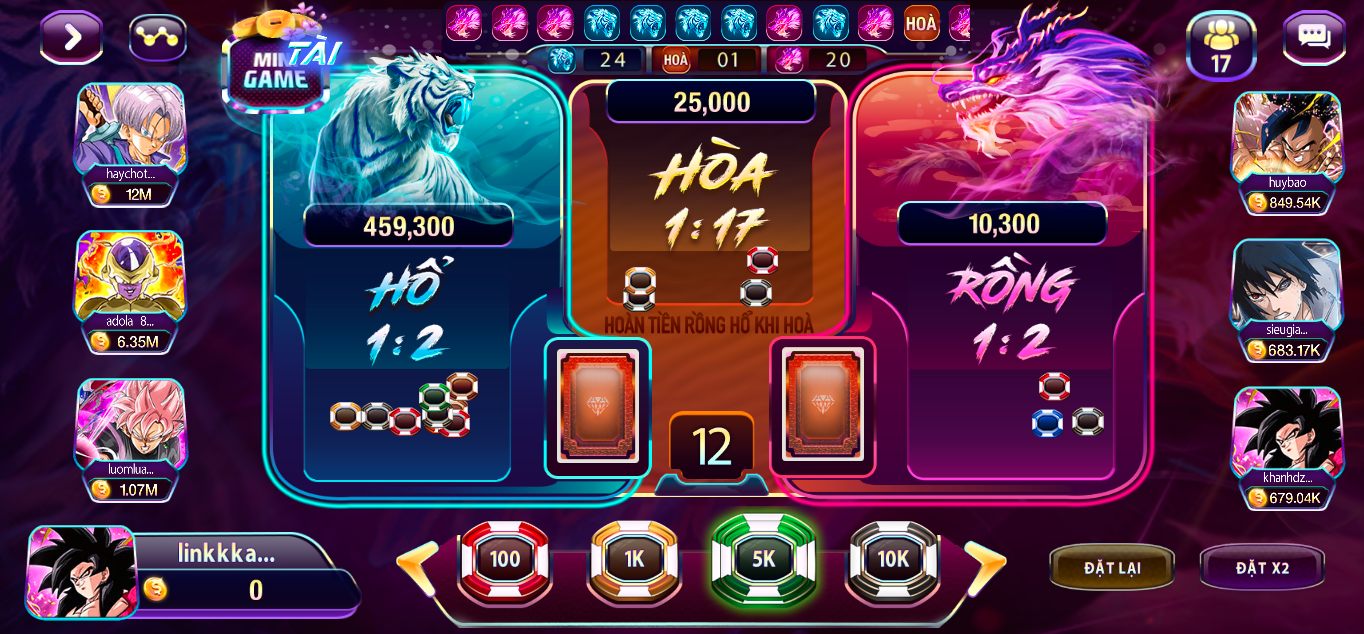Hướng cách dẫn chơi game bai doi thuong Rồng hổ tại 789club